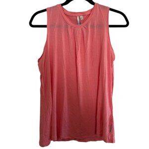 Calvin Klein Jean 100% Rayon Pink Coral Sleeveless Casual Flowy Tank Top-Medium